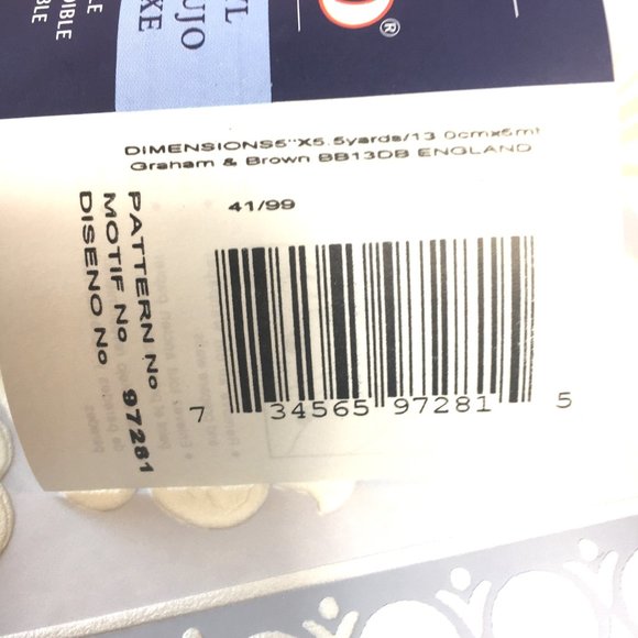 Graham & Brown Super Fresco 3 D Border Wallpaper Laurel Leaf NWT - Picture 9 of 9